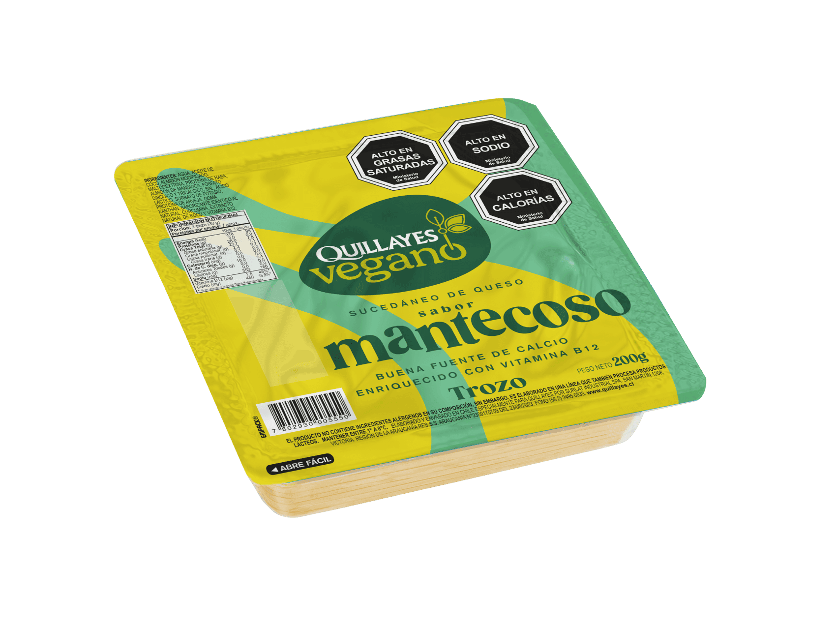 Queso Vegano Mantecoso en trozo 200g – Quillayes