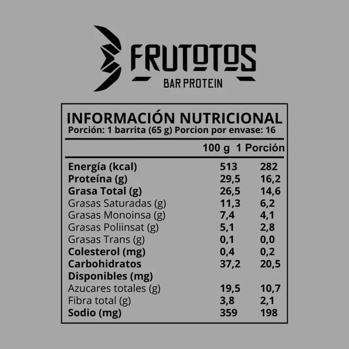 Barrita de Proteína sabor Coockies and Cream 65g – Frutotos