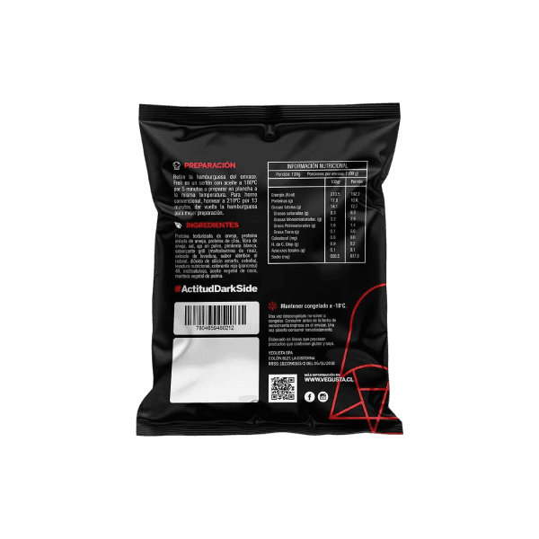 Hamburguesa Dark Side 90g – Vegusta