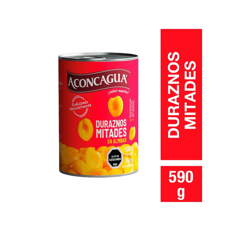 Duraznos en Mitades 590g neto – Aconcagua