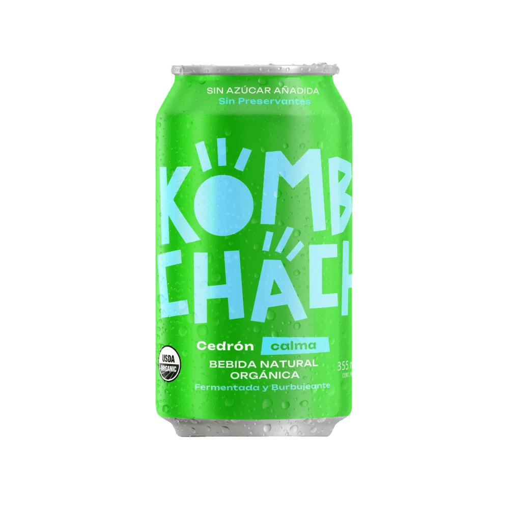 Kombucha Zero Cedrón 355 mL – Kombuchacha