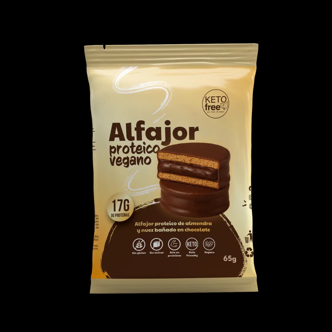 Alfajor proteico de almendra – Keto Free