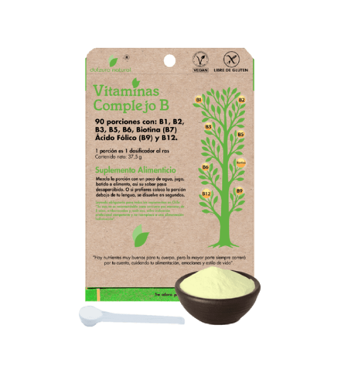 Vitaminas Complejo B, 90 porciones- Dulzura Natural