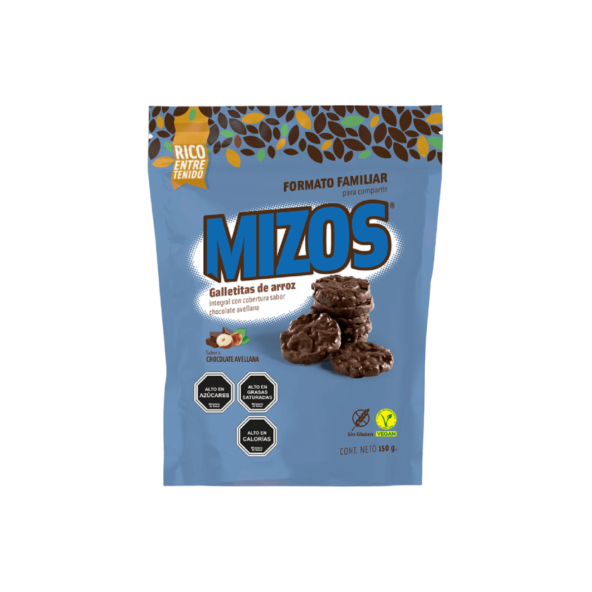 Galletas de arroz XL Chocolate Avellana 150g – Mizos