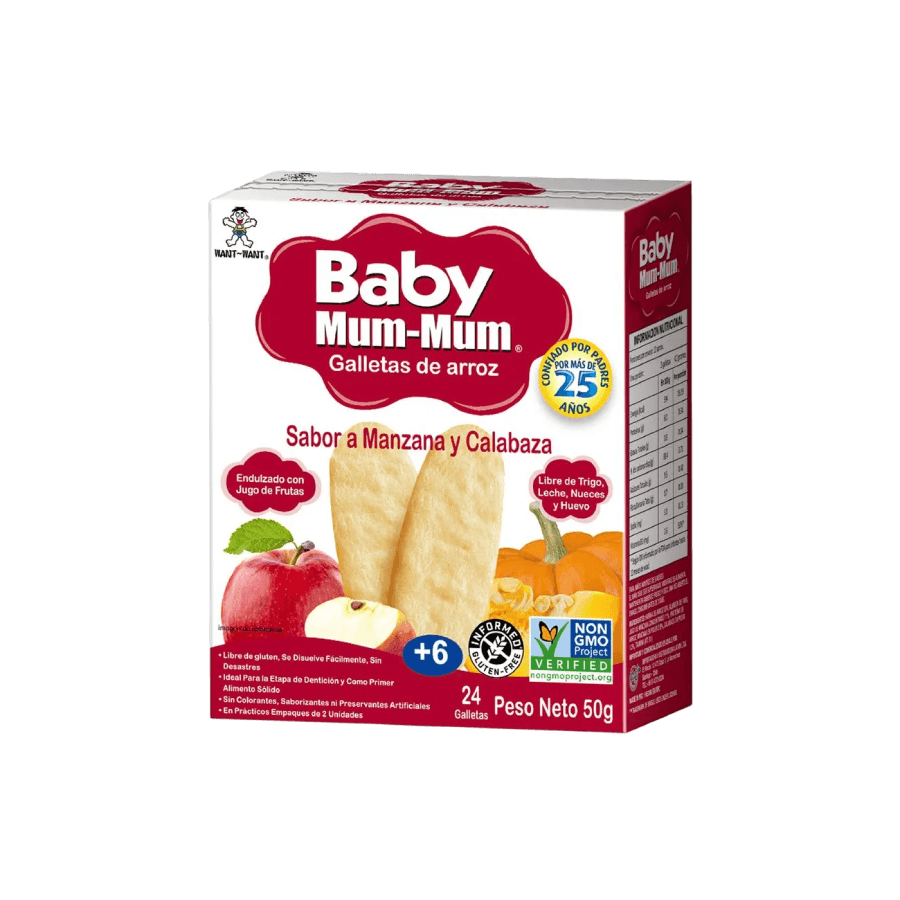 Baby Mum mum Manzana y Calabaza 50g – Rice Rusk