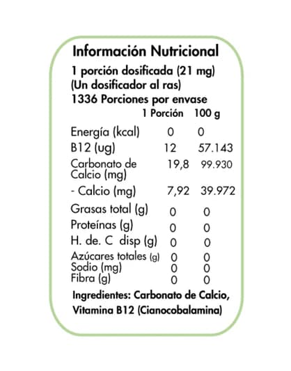Gran Formato Vitamina B12 – Dulzura Natural