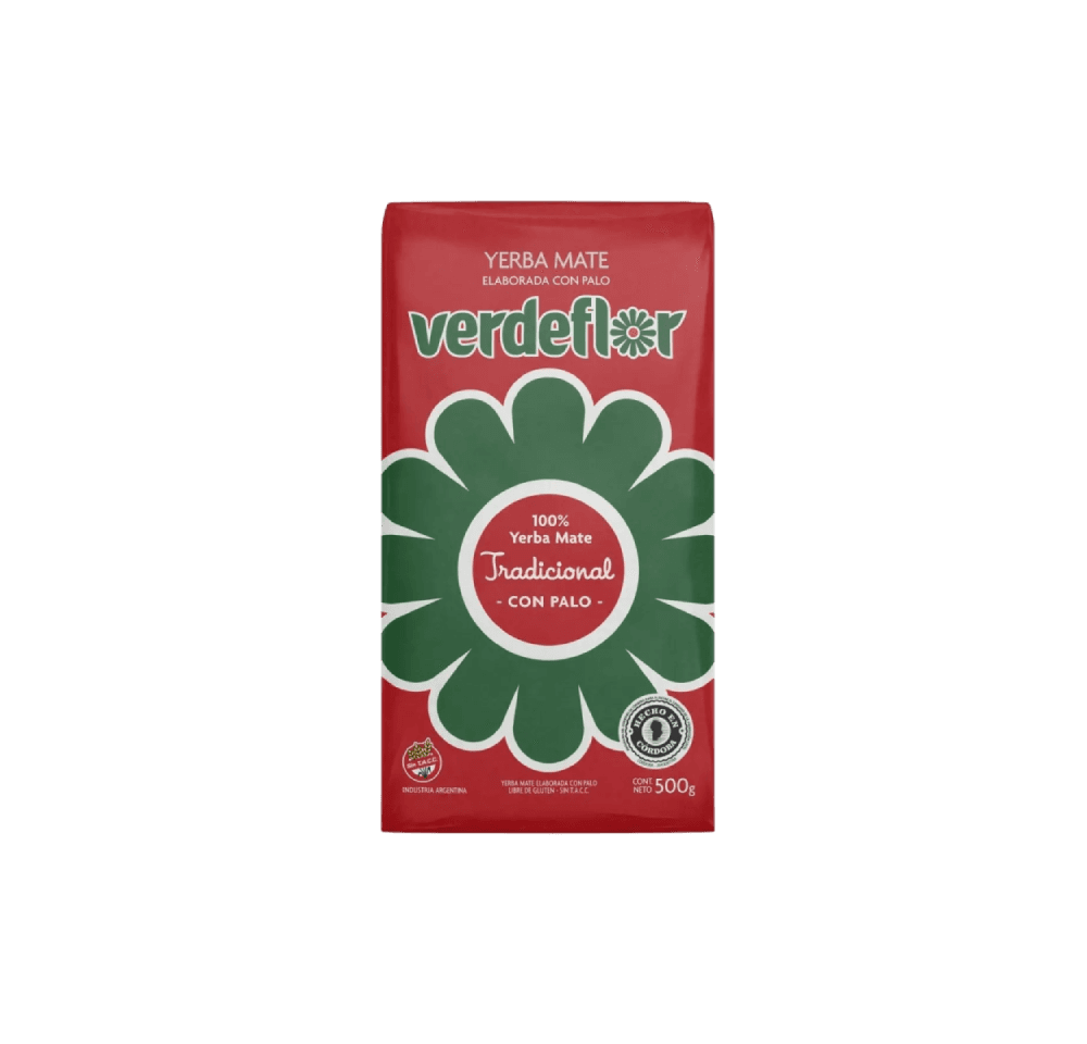 Yerba Tradicional con Palo 500g- Verde Flor