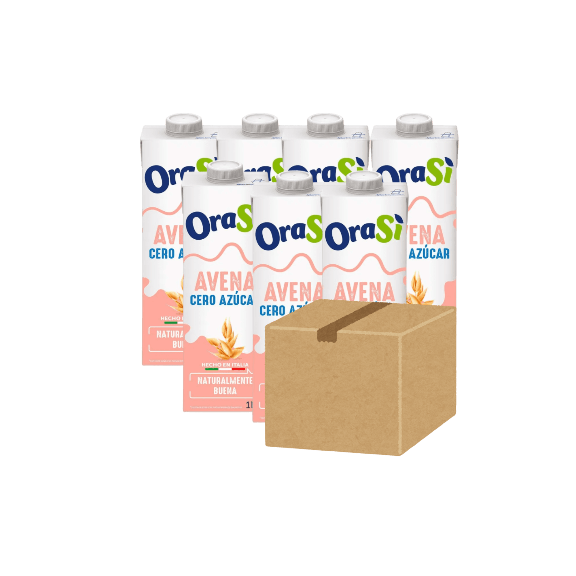 Caja 12 Unidades Bebida Vegetal Avena Cero Azúcar 1L- Orasi