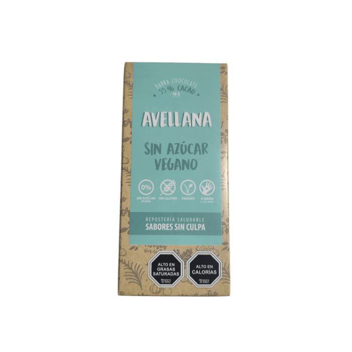 Chocolate Avellana 55% cacao 40g – Sabores sin culpa